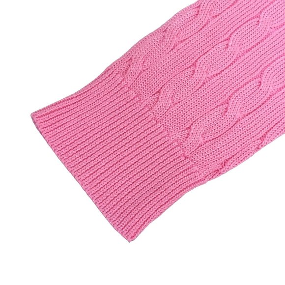 Ralph Lauren Lauren Boat Neck Cable Knit Sweater in Pink - Picture 6 of 11